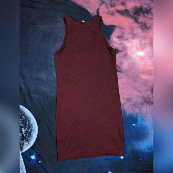 Divided by H&M Basic Burgundy Red Heather Sleeveless Dress - Picture 4 of 5